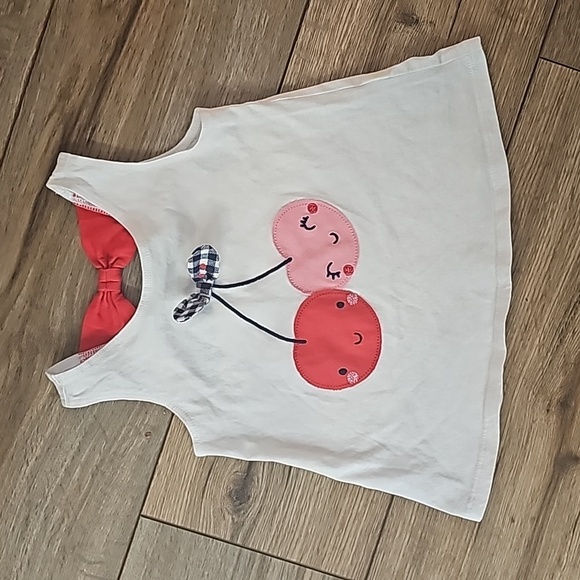 2/$6 First Impressions Toddler Girls Cherry & Bow Tank Top Size 24mo - Picture 1 of 3